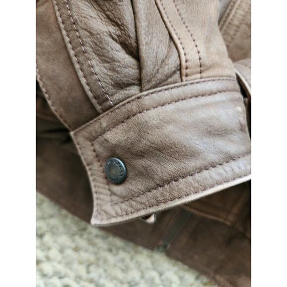 Urban Equipment Vintage Men's Large Leather Suede Aviator Jacket - Picture 5 of 11